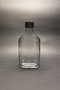 Hermia Tu-200Ccs Juego de Botellas de Vidrio 200 ml, Juego de 3 Piezas, Transparente y Negro